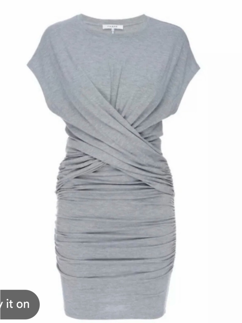 Brand new: Frame Navy Draped Twist Midi Dress